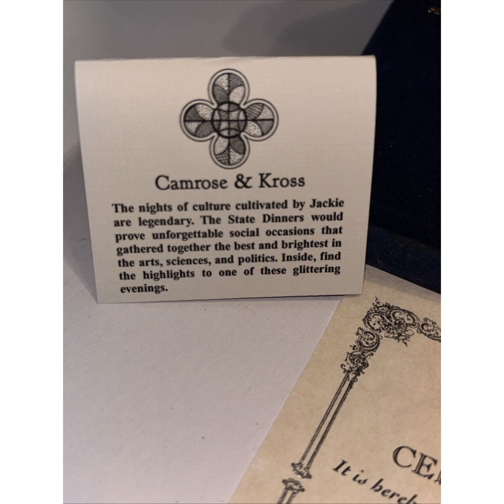 Camrose & Kross JBK Vintage Gold Tone Cross Pendant Necklace Certificate In Box - Picture 3 of 5